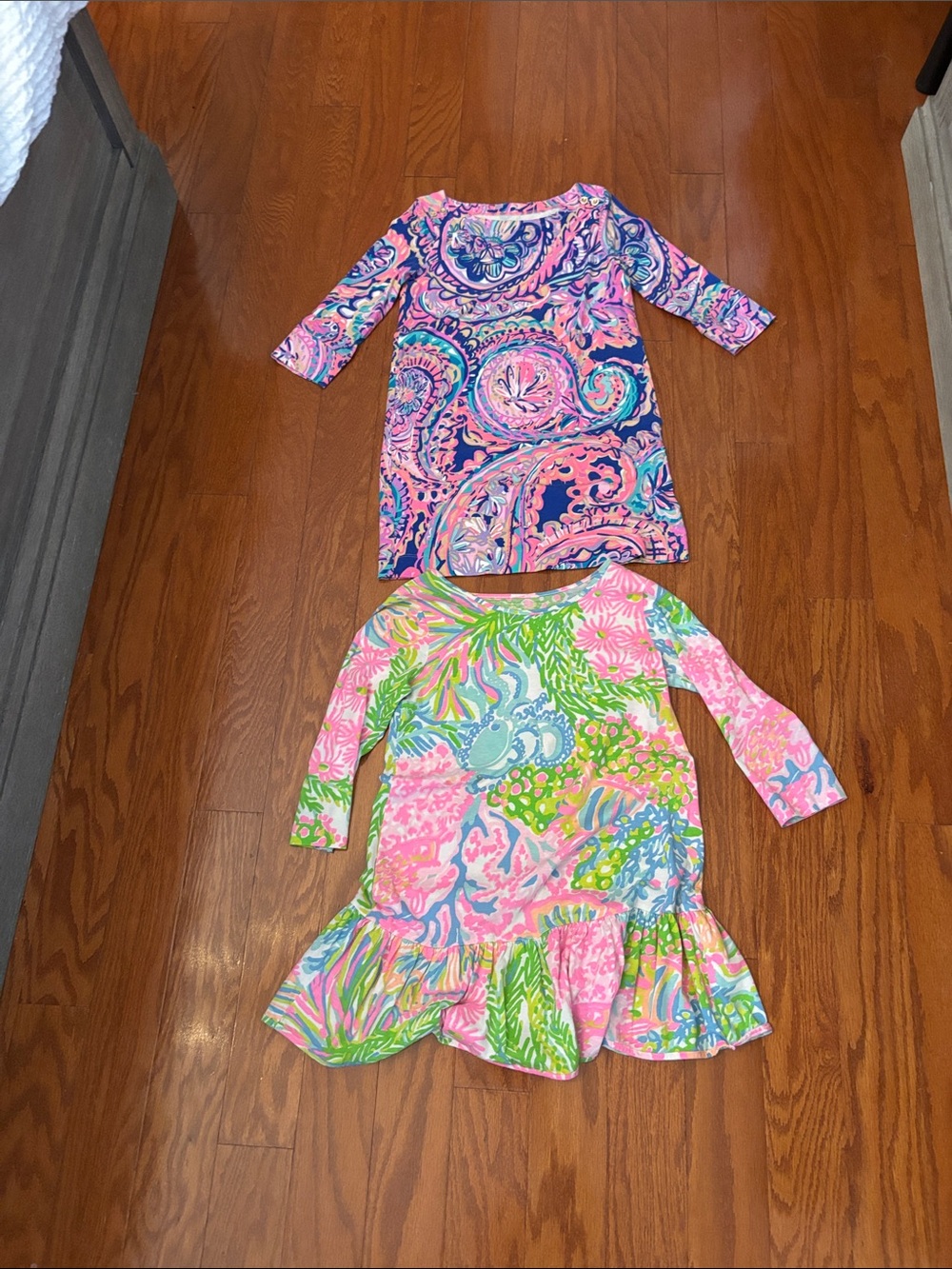 Lilly Pulitzer Girls' Bright Pink Multi-Color Print Dresses (2)